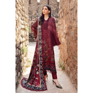 3 Piece Unstitched Printed Linen Suit | MPT-2401-B